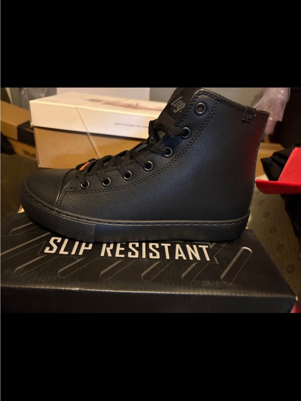 Lugz Black High-Top Womens Pro Tech Sneaker anti slip